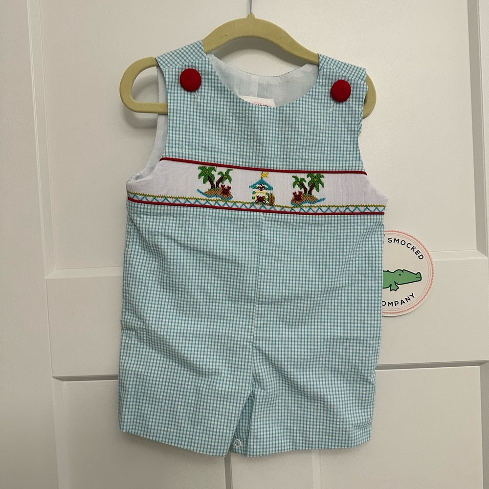 Southern Smocked Company Smocked Crab Island Jon Jon